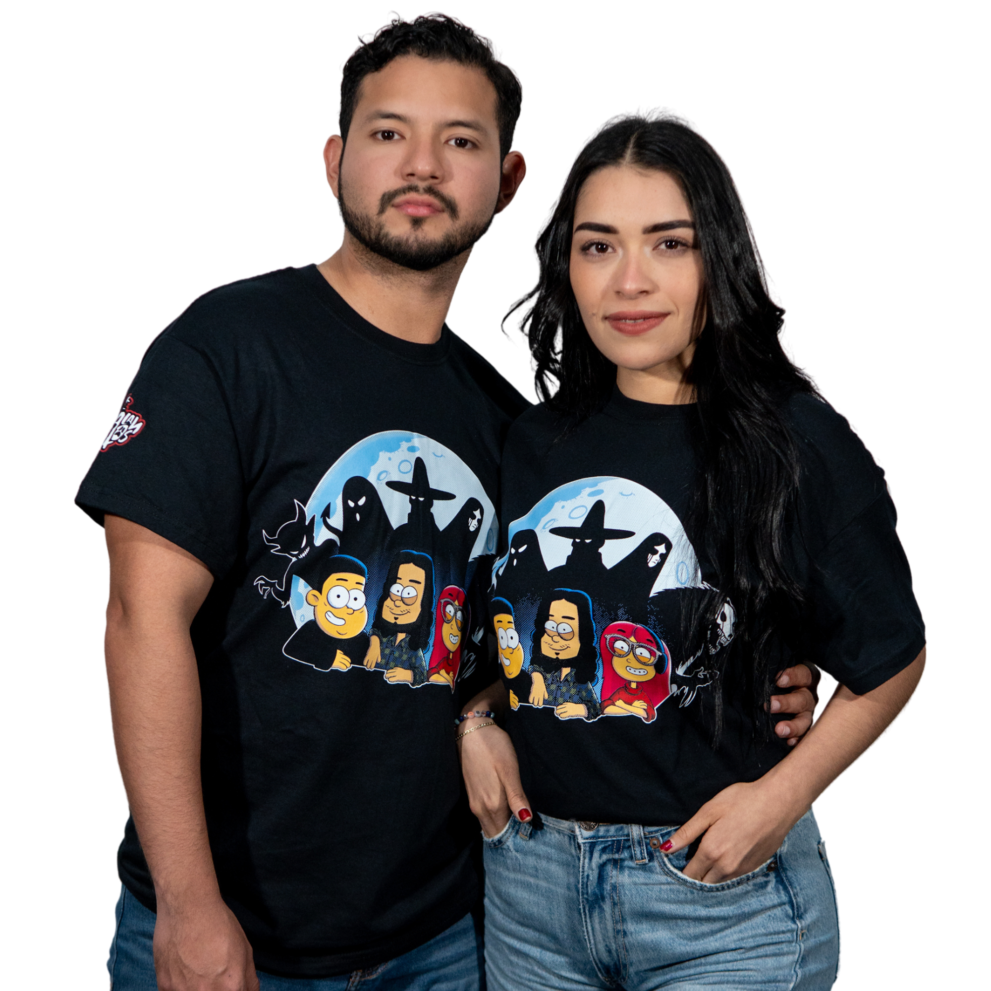 SE REGALAN SUSTOS PLAYERA CARTOONS COLOR NEGRO