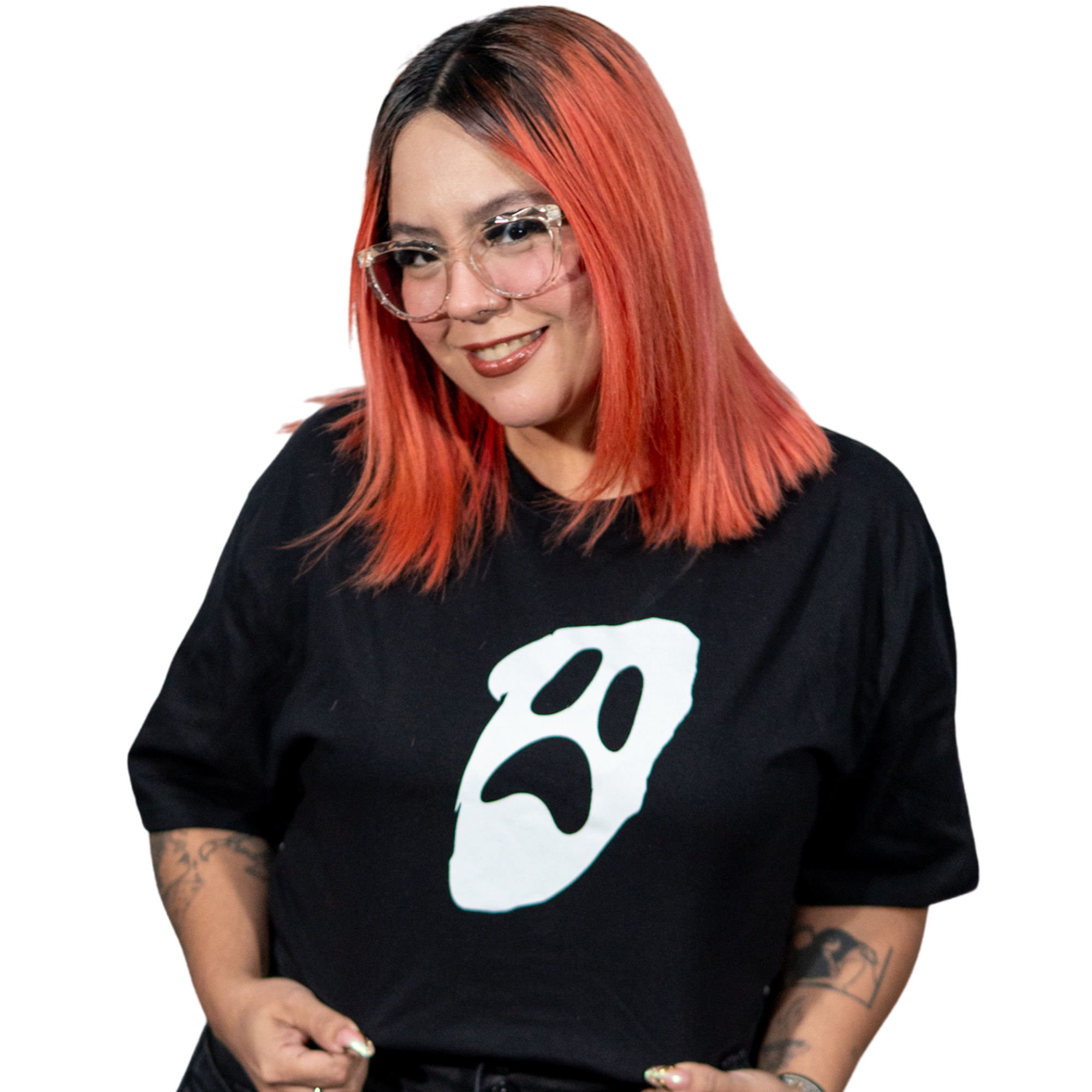 SE REGALAN SUSTOS PLAYERA FANTASMA COLOR NEGRO