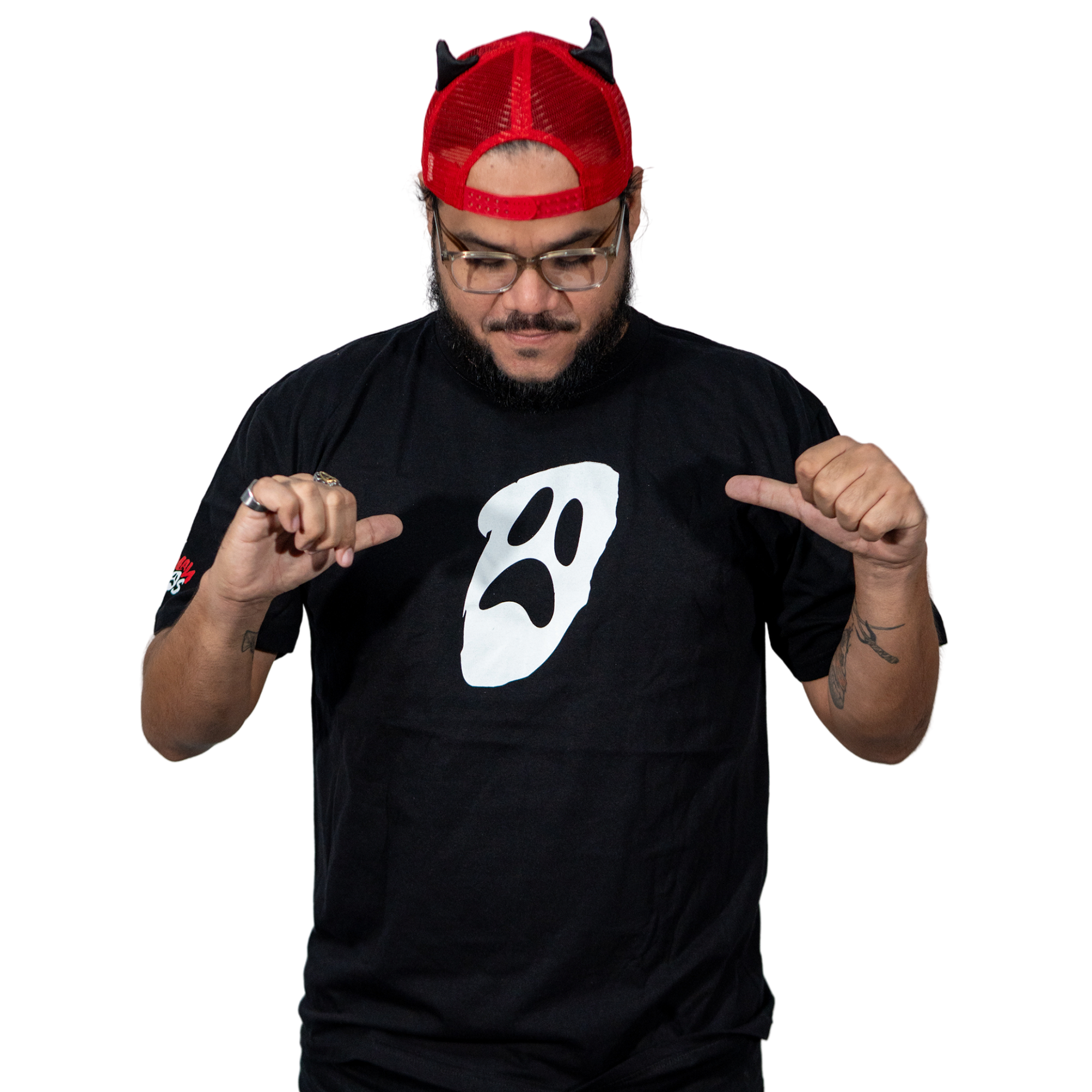 SE REGALAN SUSTOS PLAYERA FANTASMA COLOR NEGRO