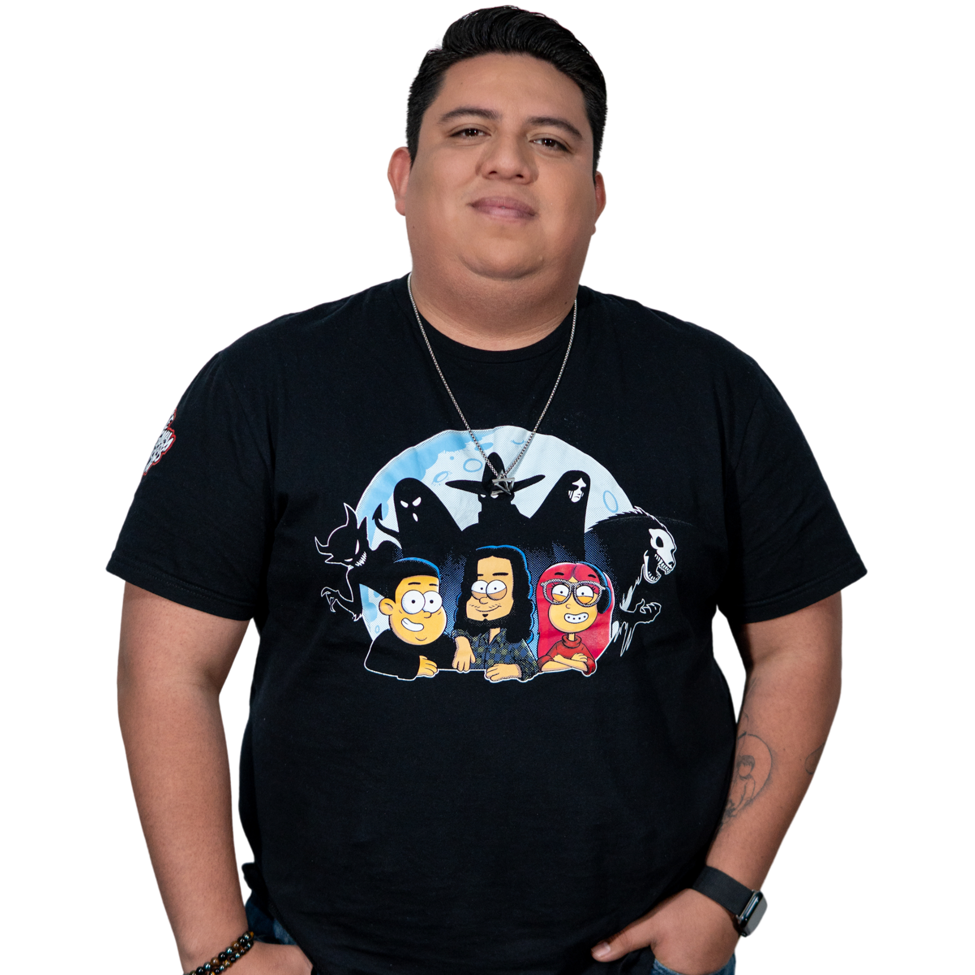 SE REGALAN SUSTOS PLAYERA CARTOONS COLOR NEGRO