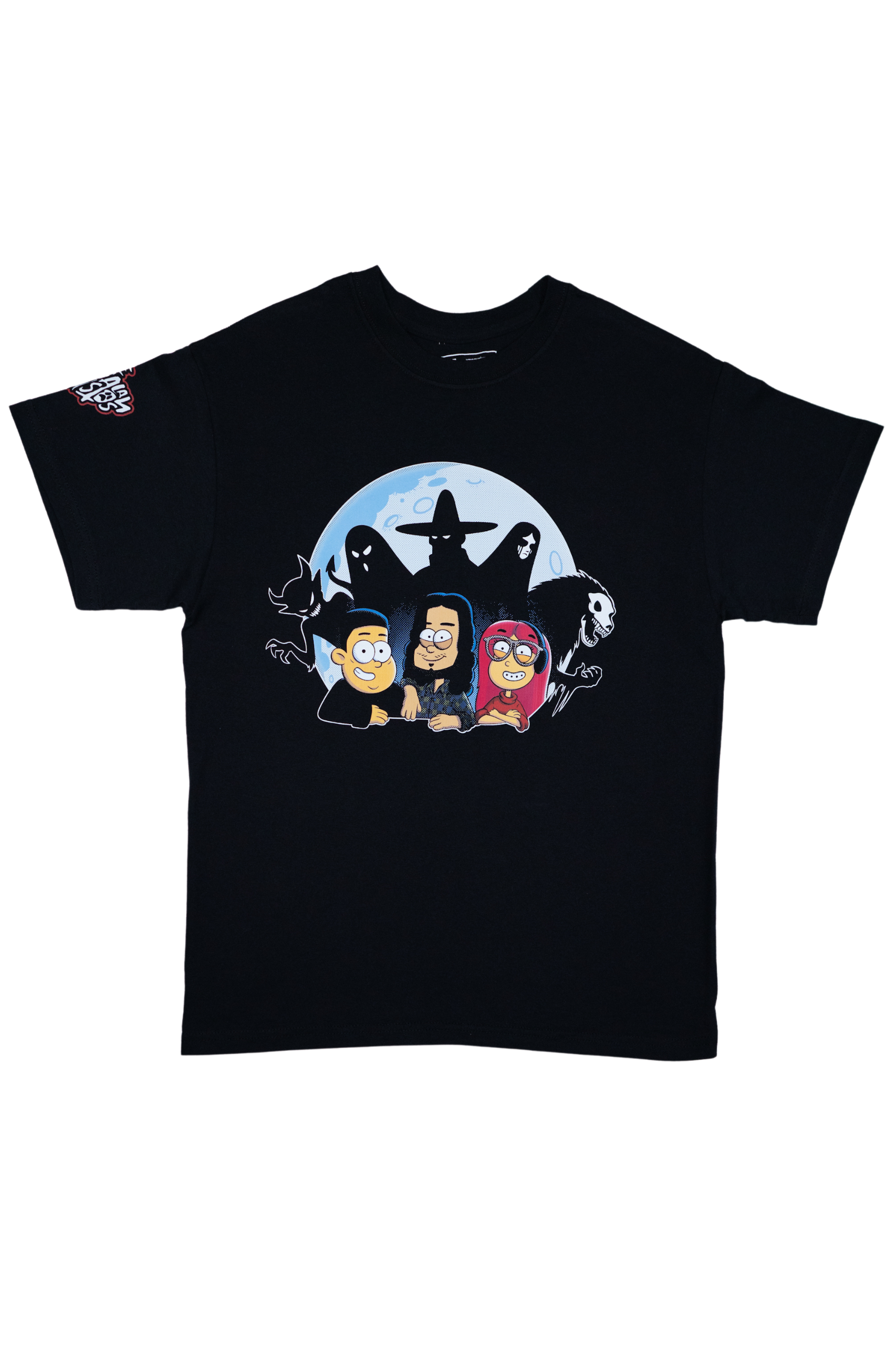 SE REGALAN SUSTOS PLAYERA CARTOONS COLOR NEGRO